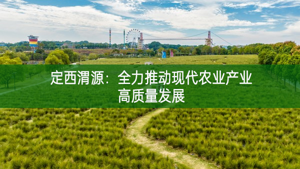 定西渭源：全力推動現(xiàn)代農(nóng)業(yè)產(chǎn)業(yè)高質(zhì)量發(fā)展