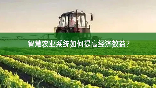 智慧農業系統如何提高經濟效益？