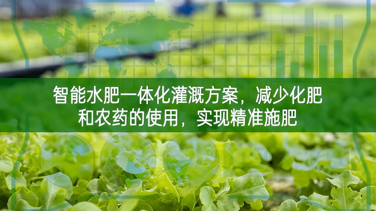 智能水肥一體化灌溉方案，減少化肥和農藥的使用，實現精準施肥