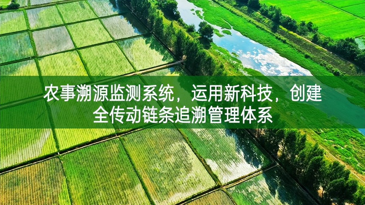 農事溯源監測系統，運用新科技，創建全傳動鏈條追溯管理體系