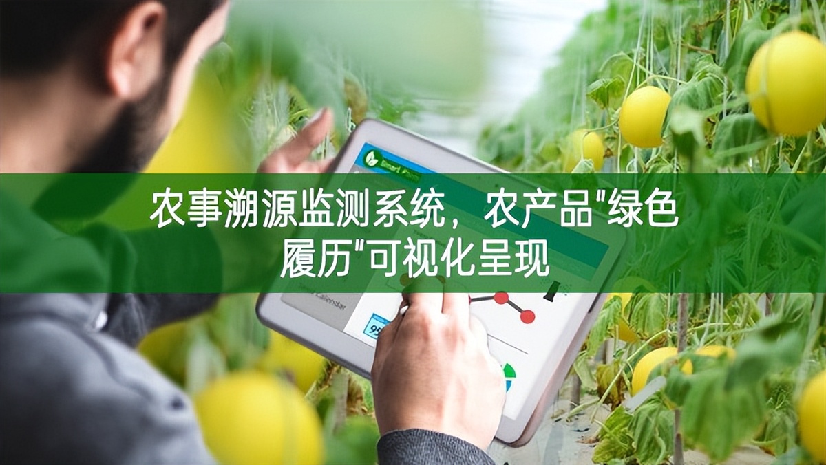 農(nóng)事溯源監(jiān)測(cè)系統(tǒng)，農(nóng)產(chǎn)品"綠色履歷"可視化呈現(xiàn)