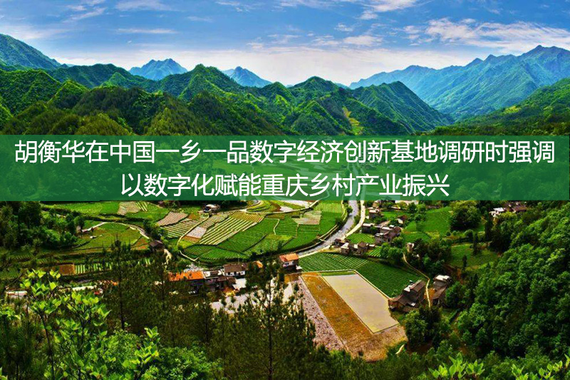 胡衡華在中國一鄉(xiāng)一品數(shù)字經(jīng)濟(jì)創(chuàng)新基地調(diào)研時(shí)強(qiáng)調(diào) 以數(shù)字化賦能重慶鄉(xiāng)村產(chǎn)業(yè)振興