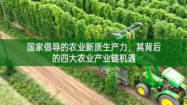 國家倡導的農(nóng)業(yè)新質生產(chǎn)力，其背后的四大農(nóng)業(yè)產(chǎn)業(yè)鏈機遇