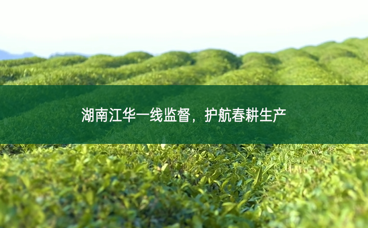 湖南江華 一線監(jiān)督，護(hù)航春耕生產(chǎn)
