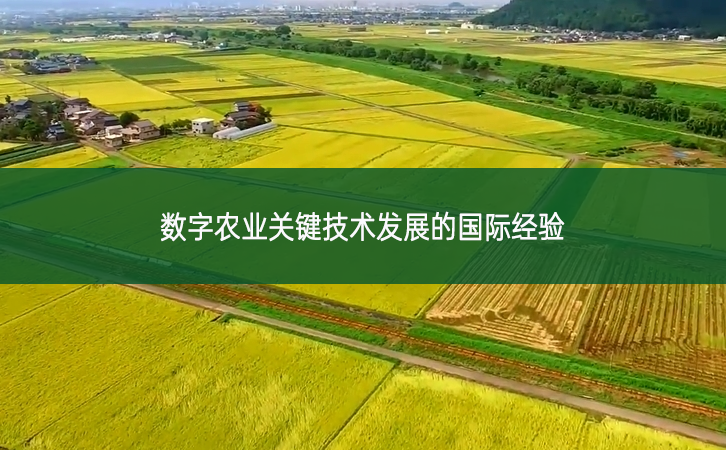 數(shù)字農(nóng)業(yè)關(guān)鍵技術(shù)發(fā)展的國際經(jīng)驗(yàn)