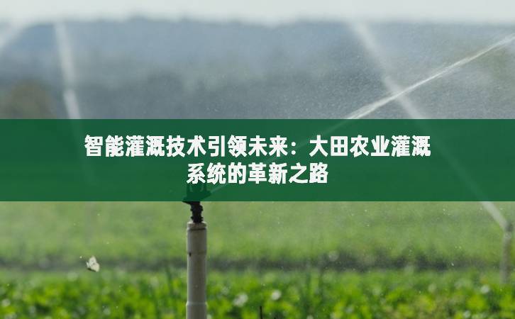 智能灌溉技術引領未來：大田農業灌溉系統的革新之路