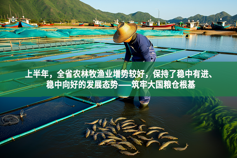 上半年，全省農林牧漁業增勢較好，保持了穩中有進、穩中向好的發展態勢——筑牢大國糧倉根基