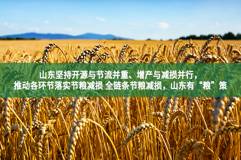 山東堅持開源與節(jié)流并重、增產(chǎn)與減損并行，推動各環(huán)節(jié)落實節(jié)糧減損 全鏈條節(jié)糧減損，山東有“糧”策